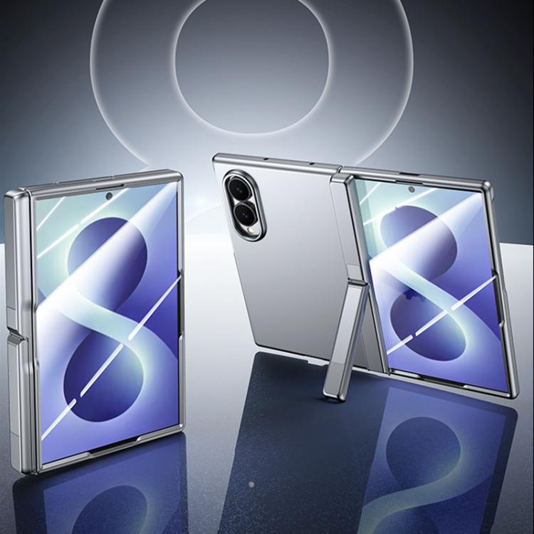 Skin Feel Frosted Spray-Coated PC Hinge Holder Integrated Film Phone Case, For Galaxy Z Fold8 5G, For Galaxy Z Fold8 Ultra 5G