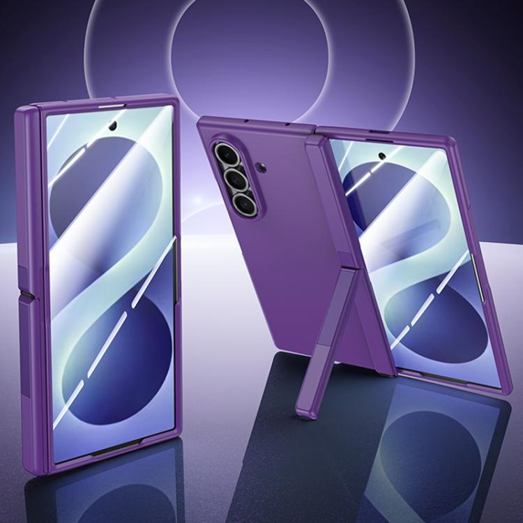 Skin Feel Frosted Spray-Coated PC Hinge Holder Integrated Film Phone Case, For Galaxy Z Fold8 5G, For Galaxy Z Fold8 Ultra 5G