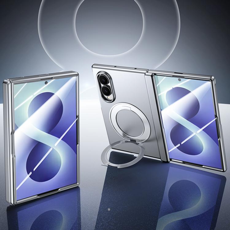Skin Feel Frosted Spray-Coated PC 360 Magnetic Holder Hinge Integrated Film Phone Case, For Galaxy Z Fold8 5G, For Galaxy Z Fold8 Ultra 5G