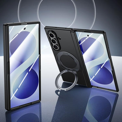 Skin Feel Frosted Spray-Coated PC 360 Magnetic Holder Hinge Integrated Film Phone Case, For Galaxy Z Fold8 5G, For Galaxy Z Fold8 Ultra 5G