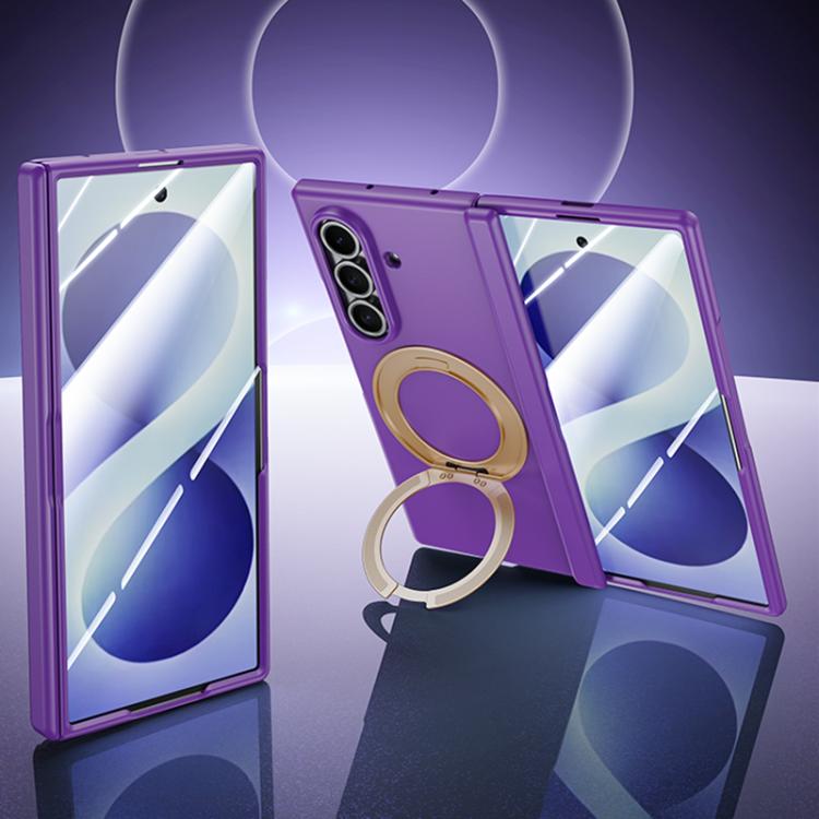 Skin Feel Frosted Spray-Coated PC 360 Magnetic Holder Hinge Integrated Film Phone Case, For Galaxy Z Fold8 5G, For Galaxy Z Fold8 Ultra 5G