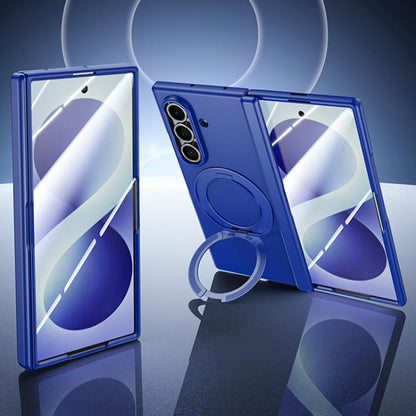 Skin Feel Frosted Spray-Coated PC 360 Magnetic Holder Hinge Integrated Film Phone Case, For Galaxy Z Fold8 5G, For Galaxy Z Fold8 Ultra 5G