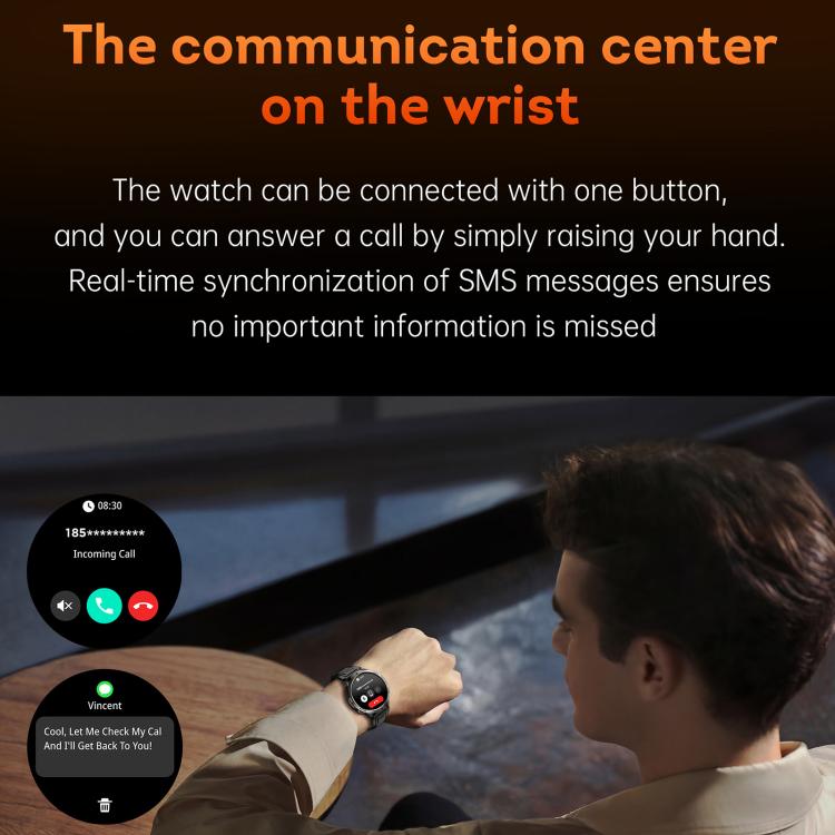 KT92 1.7-inch TFT Display 3ATM Smart Watch with Roller Control & 1000mAh Battery