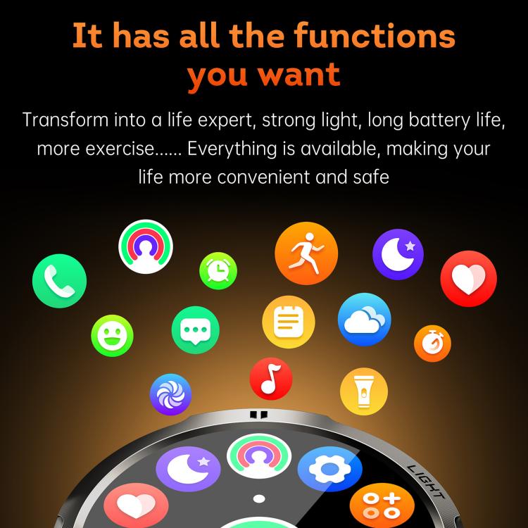 KT92 1.7-inch TFT Display 3ATM Smart Watch with Roller Control & 1000mAh Battery