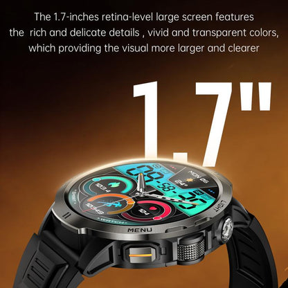 KT92 1.7-inch TFT Display 3ATM Smart Watch with Roller Control & 1000mAh Battery