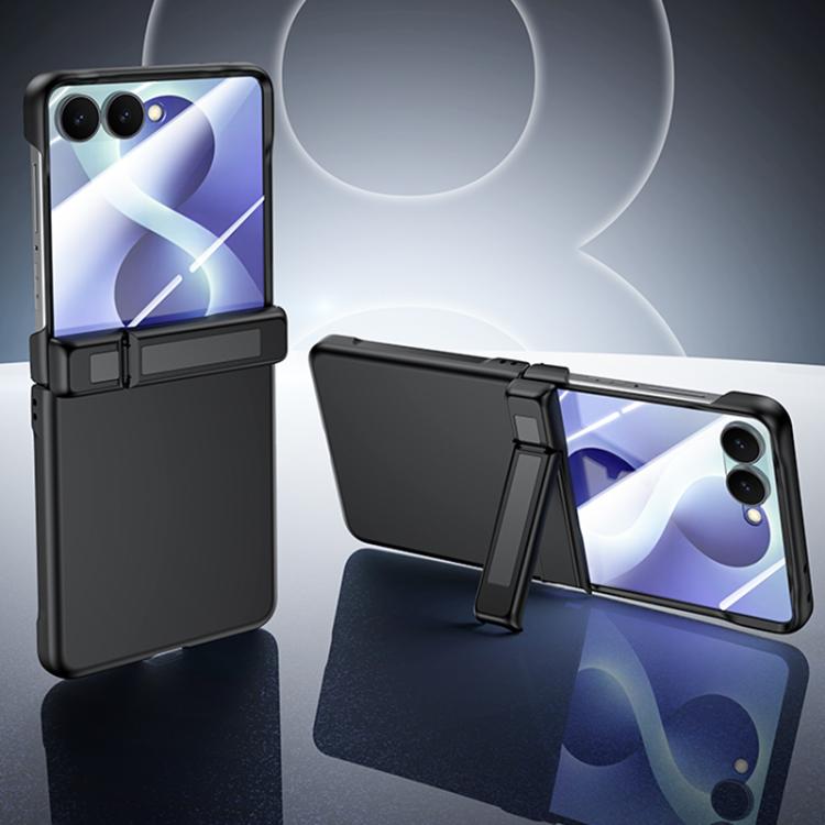Skin Feel Frosted Spray-Coated PC Hinge Holder Integrated Film Phone Case, For Galaxy Z Flip8 5G