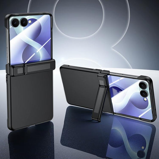Skin Feel Frosted Spray-Coated PC Hinge Holder Integrated Film Phone Case, For Galaxy Z Flip8 5G