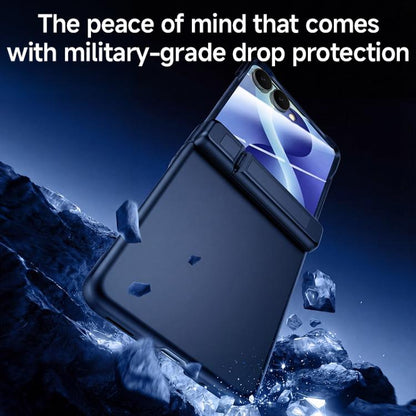 Skin Feel Frosted Spray-Coated PC Hinge Holder Integrated Film Phone Case, For Galaxy Z Flip8 5G