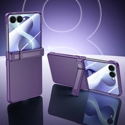 Skin Feel Frosted Spray-Coated PC Hinge Holder Integrated Film Phone Case, For Galaxy Z Flip8 5G