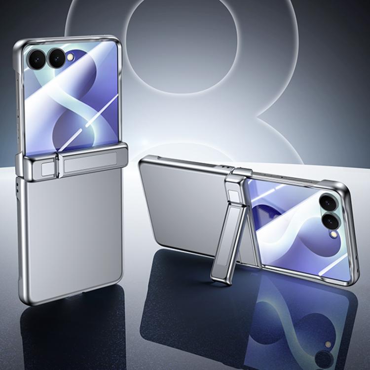 Skin Feel Frosted Spray-Coated PC Hinge Holder Integrated Film Phone Case, For Galaxy Z Flip8 5G