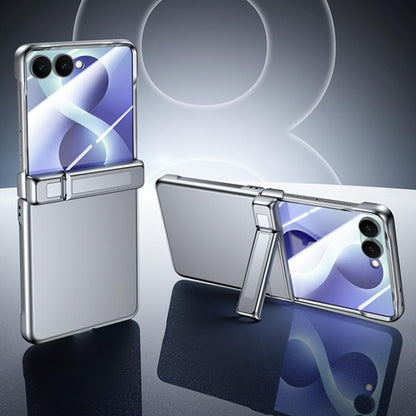 Skin Feel Frosted Spray-Coated PC Hinge Holder Integrated Film Phone Case, For Galaxy Z Flip8 5G