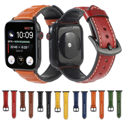 Genuine Leather Watchband For Apple Watch Series 6 & SE & 5 & 4 44mm / 3 & 2 & 1 42mm, For Apple Watch Series 7 45mm / 6 & SE & 5 & 4 44mm / 3 & 2 & 1 42mm