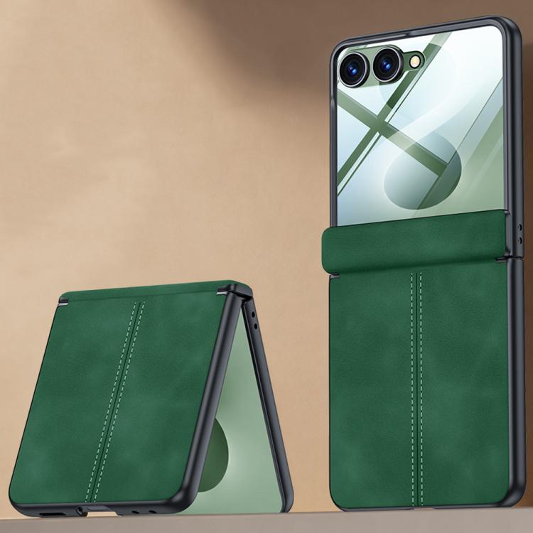 Film Integrated Sheepskin Texture Stitched Magnetic Hinge Phone Case, For Galaxy Z Fold8 Ultra 5G, For Galaxy Z Flip8 5G