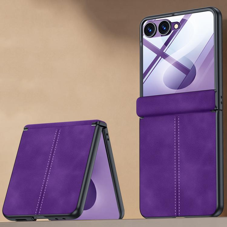 Film Integrated Sheepskin Texture Stitched Magnetic Hinge Phone Case, For Galaxy Z Fold8 Ultra 5G, For Galaxy Z Flip8 5G