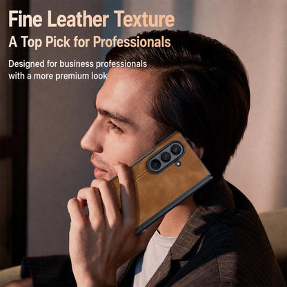 Film Integrated Sheepskin Texture Stitched Magnetic Hinge Phone Case, For Galaxy Z Fold8 Ultra 5G, For Galaxy Z Flip8 5G