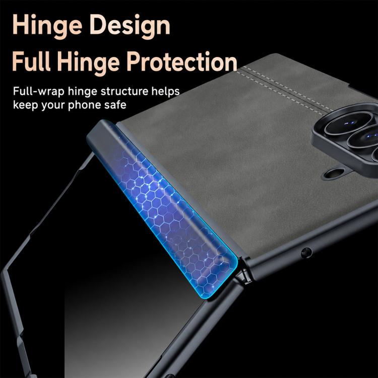 Film Integrated Sheepskin Texture Stitched Magnetic Hinge Phone Case, For Galaxy Z Fold8 Ultra 5G, For Galaxy Z Flip8 5G