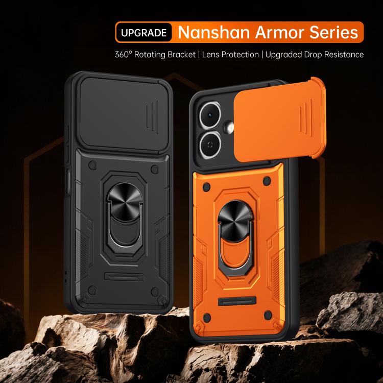 Nanshan Armor Sliding Camshield Ring Holder Phone Case, For Tecno Spark Go 2 / Pop 10, For Tecno Pova Curve 2 5G, For Tecno Spark Go 3 / Pop 20, For Tecno Camon 50, For Tecno Spark 40C, For Tecno Spark 40 Pro+ 4G, For Tecno Spark 40 Pro 4G             ...