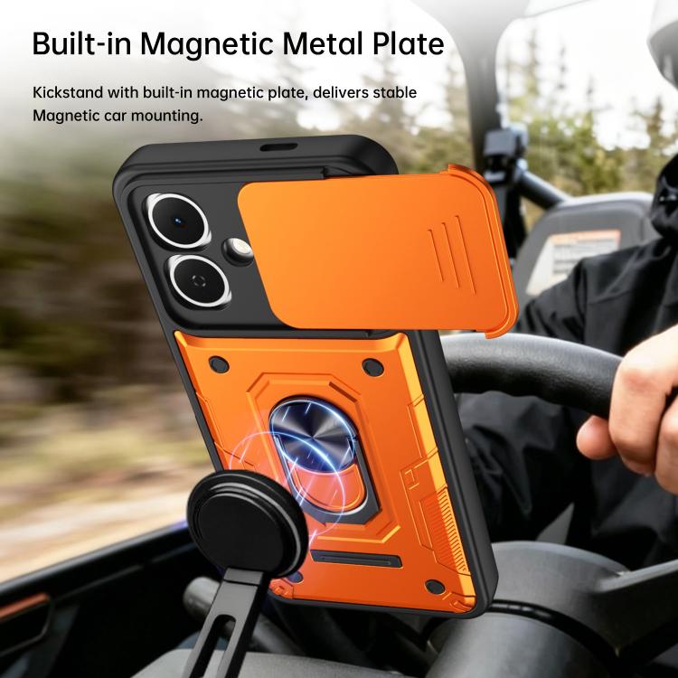 Nanshan Armor Sliding Camshield Ring Holder Phone Case, For Tecno Spark Go 2 / Pop 10, For Tecno Pova Curve 2 5G, For Tecno Spark Go 3 / Pop 20, For Tecno Camon 50, For Tecno Spark 40C, For Tecno Spark 40 Pro+ 4G, For Tecno Spark 40 Pro 4G             ...