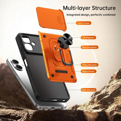 Nanshan Armor Sliding Camshield Ring Holder Phone Case, For Tecno Spark Go 2 / Pop 10, For Tecno Pova Curve 2 5G, For Tecno Spark Go 3 / Pop 20, For Tecno Camon 50, For Tecno Spark 40C, For Tecno Spark 40 Pro+ 4G, For Tecno Spark 40 Pro 4G             ...