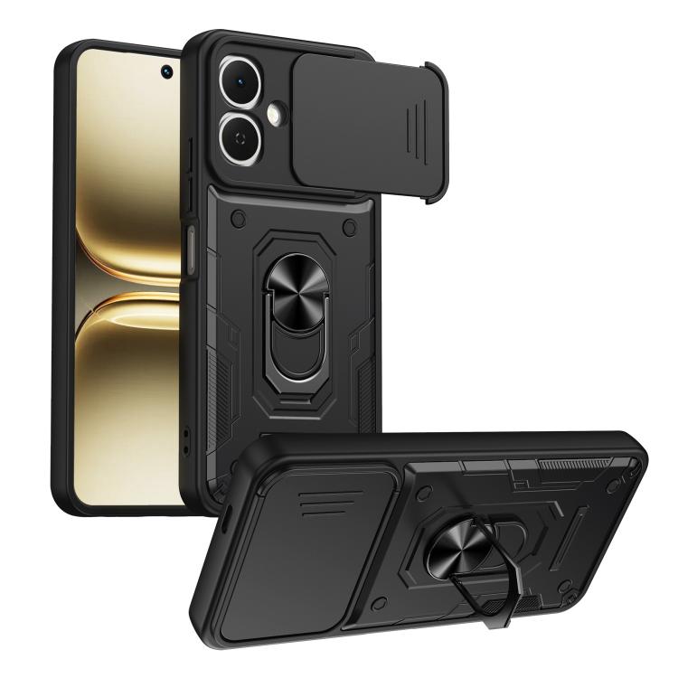 Nanshan Armor Sliding Camshield Ring Holder Phone Case, For Tecno Spark Go 2 / Pop 10, For Tecno Pova Curve 2 5G, For Tecno Spark Go 3 / Pop 20, For Tecno Camon 50, For Tecno Spark 40C, For Tecno Spark 40 Pro+ 4G, For Tecno Spark 40 Pro 4G             ...