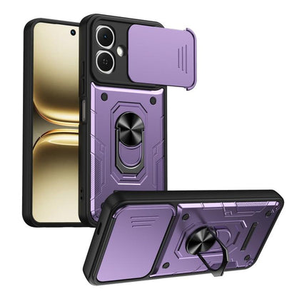 Nanshan Armor Sliding Camshield Ring Holder Phone Case, For Tecno Spark Go 2 / Pop 10, For Tecno Pova Curve 2 5G, For Tecno Spark Go 3 / Pop 20, For Tecno Camon 50, For Tecno Spark 40C, For Tecno Spark 40 Pro+ 4G, For Tecno Spark 40 Pro 4G             ...