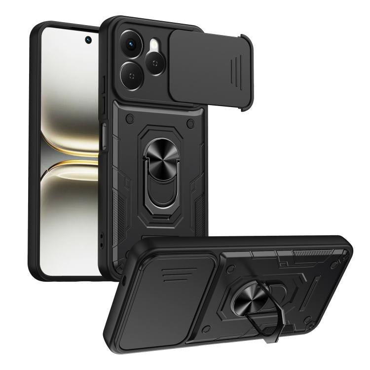 Nanshan Armor Sliding Camshield Ring Holder Phone Case, For Tecno Spark Go 2 / Pop 10, For Tecno Pova Curve 2 5G, For Tecno Spark Go 3 / Pop 20, For Tecno Camon 50, For Tecno Spark 40C, For Tecno Spark 40 Pro+ 4G, For Tecno Spark 40 Pro 4G             ...