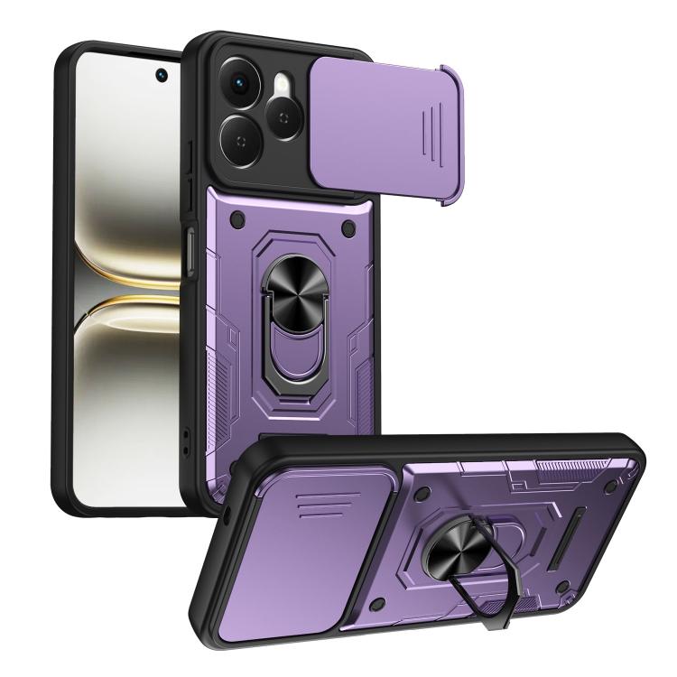 Nanshan Armor Sliding Camshield Ring Holder Phone Case, For Tecno Spark Go 2 / Pop 10, For Tecno Pova Curve 2 5G, For Tecno Spark Go 3 / Pop 20, For Tecno Camon 50, For Tecno Spark 40C, For Tecno Spark 40 Pro+ 4G, For Tecno Spark 40 Pro 4G             ...