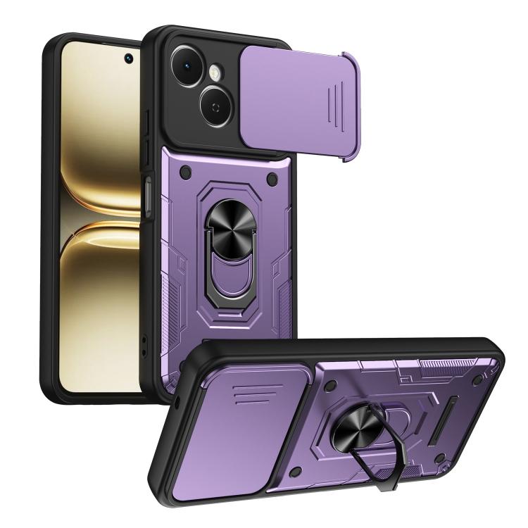 Nanshan Armor Sliding Camshield Ring Holder Phone Case, For Tecno Spark Go 2 / Pop 10, For Tecno Pova Curve 2 5G, For Tecno Spark Go 3 / Pop 20, For Tecno Camon 50, For Tecno Spark 40C, For Tecno Spark 40 Pro+ 4G, For Tecno Spark 40 Pro 4G             ...