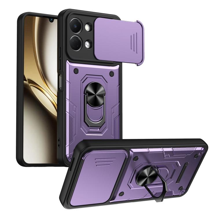 Nanshan Armor Sliding Camshield Ring Holder Phone Case, For Tecno Spark Go 2 / Pop 10, For Tecno Pova Curve 2 5G, For Tecno Spark Go 3 / Pop 20, For Tecno Camon 50, For Tecno Spark 40C, For Tecno Spark 40 Pro+ 4G, For Tecno Spark 40 Pro 4G             ...
