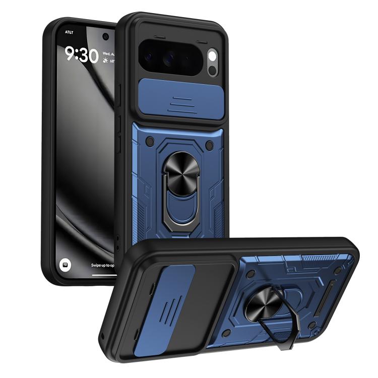Nanshan Armor Sliding Camshield Ring Holder Phone Case, For Google Pixel 11 Pro XL, For Google Pixel 11 / 11 Pro, For Google Pixel 10 Pro XL, For Google Pixel 10 / 10 Pro