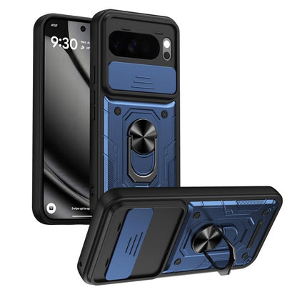 Nanshan Armor Sliding Camshield Ring Holder Phone Case, For Google Pixel 11 Pro XL, For Google Pixel 11 / 11 Pro, For Google Pixel 10 Pro XL, For Google Pixel 10 / 10 Pro
