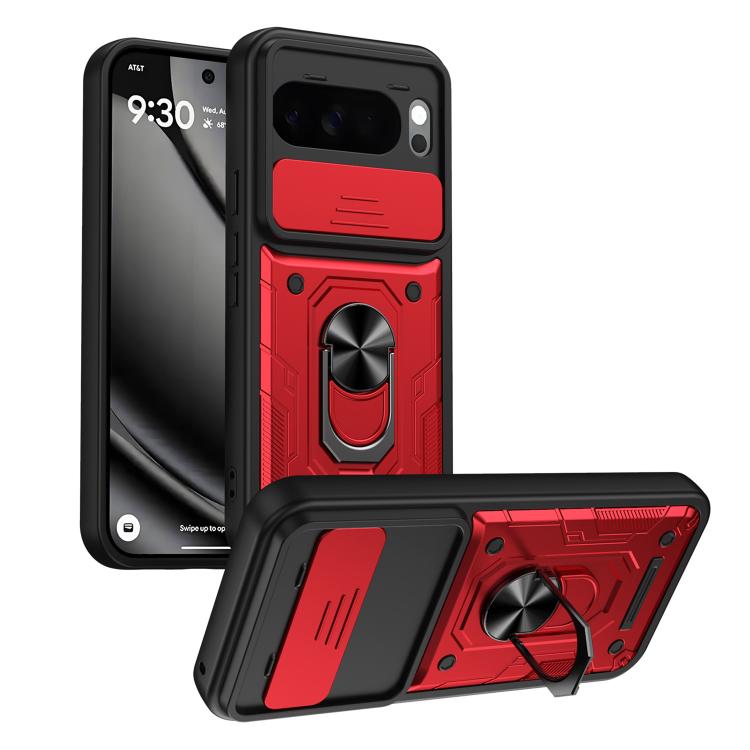 Nanshan Armor Sliding Camshield Ring Holder Phone Case, For Google Pixel 11 Pro XL, For Google Pixel 11 / 11 Pro, For Google Pixel 10 Pro XL, For Google Pixel 10 / 10 Pro