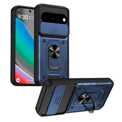 Nanshan Armor Sliding Camshield Ring Holder Phone Case, For Google Pixel 11 Pro XL, For Google Pixel 11 / 11 Pro, For Google Pixel 10 Pro XL, For Google Pixel 10 / 10 Pro