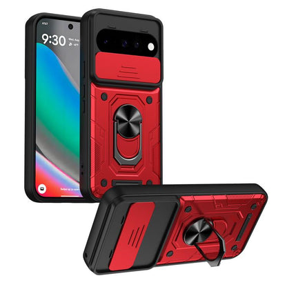 Nanshan Armor Sliding Camshield Ring Holder Phone Case, For Google Pixel 11 Pro XL, For Google Pixel 11 / 11 Pro, For Google Pixel 10 Pro XL, For Google Pixel 10 / 10 Pro