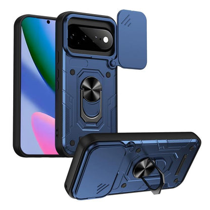 Nanshan Armor Sliding Camshield Ring Holder Phone Case, For Google Pixel 11 Pro XL, For Google Pixel 11 / 11 Pro, For Google Pixel 10 Pro XL, For Google Pixel 10 / 10 Pro