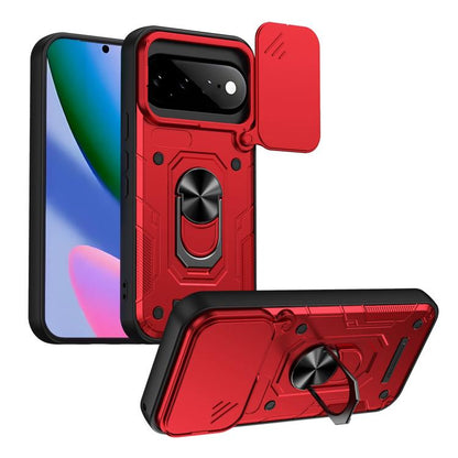 Nanshan Armor Sliding Camshield Ring Holder Phone Case, For Google Pixel 11 Pro XL, For Google Pixel 11 / 11 Pro, For Google Pixel 10 Pro XL, For Google Pixel 10 / 10 Pro
