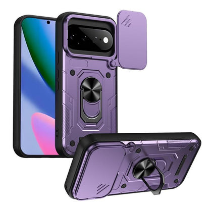 Nanshan Armor Sliding Camshield Ring Holder Phone Case, For Google Pixel 11 Pro XL, For Google Pixel 11 / 11 Pro, For Google Pixel 10 Pro XL, For Google Pixel 10 / 10 Pro
