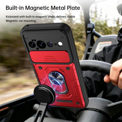 Nanshan Armor Sliding Camshield Ring Holder Phone Case, For Google Pixel 11 Pro XL, For Google Pixel 11 / 11 Pro, For Google Pixel 10 Pro XL, For Google Pixel 10 / 10 Pro
