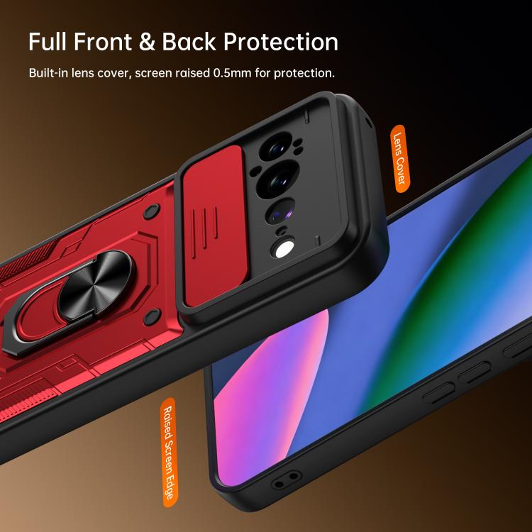 Nanshan Armor Sliding Camshield Ring Holder Phone Case, For Google Pixel 11 Pro XL, For Google Pixel 11 / 11 Pro, For Google Pixel 10 Pro XL, For Google Pixel 10 / 10 Pro