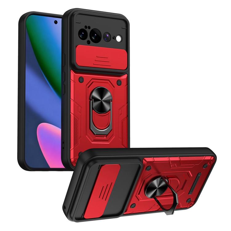Nanshan Armor Sliding Camshield Ring Holder Phone Case, For Google Pixel 11 Pro XL, For Google Pixel 11 / 11 Pro, For Google Pixel 10 Pro XL, For Google Pixel 10 / 10 Pro