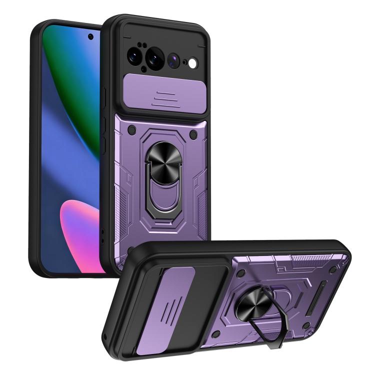 Nanshan Armor Sliding Camshield Ring Holder Phone Case, For Google Pixel 11 Pro XL, For Google Pixel 11 / 11 Pro, For Google Pixel 10 Pro XL, For Google Pixel 10 / 10 Pro