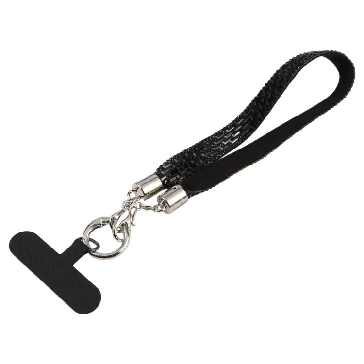 Sparkling Rhinestone Phone Charm Strap with Tether Pad