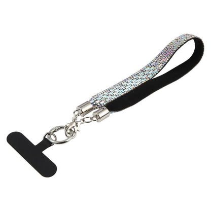 Sparkling Rhinestone Phone Charm Strap with Tether Pad