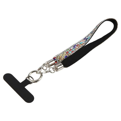 Sparkling Rhinestone Phone Charm Strap with Tether Pad