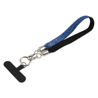 Sparkling Rhinestone Phone Charm Strap with Tether Pad