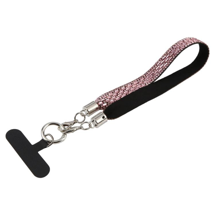 Sparkling Rhinestone Phone Charm Strap with Tether Pad