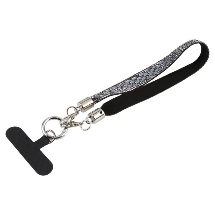 Sparkling Rhinestone Phone Charm Strap with Tether Pad