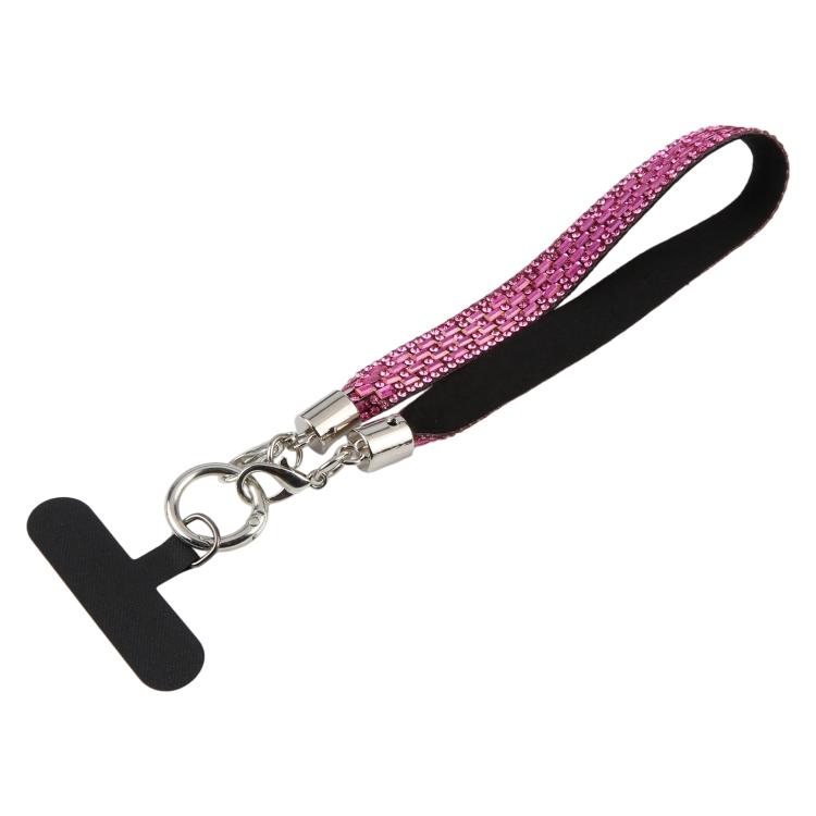 Sparkling Rhinestone Phone Charm Strap with Tether Pad