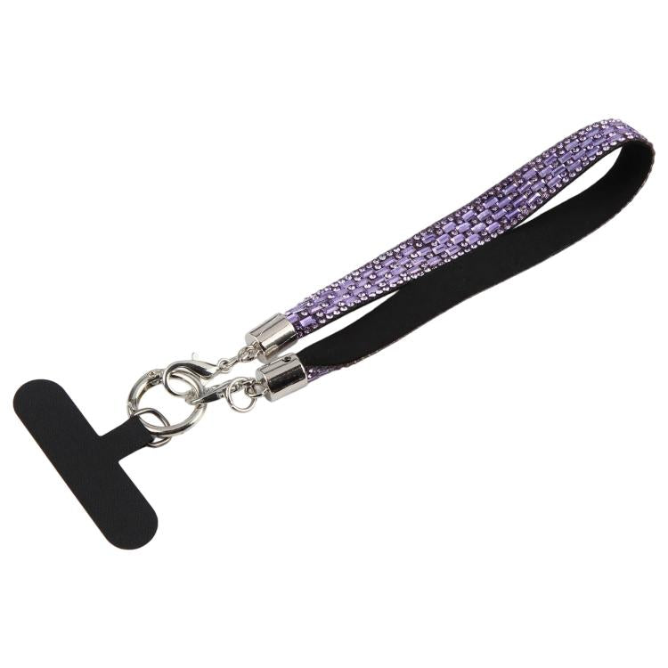 Sparkling Rhinestone Phone Charm Strap with Tether Pad