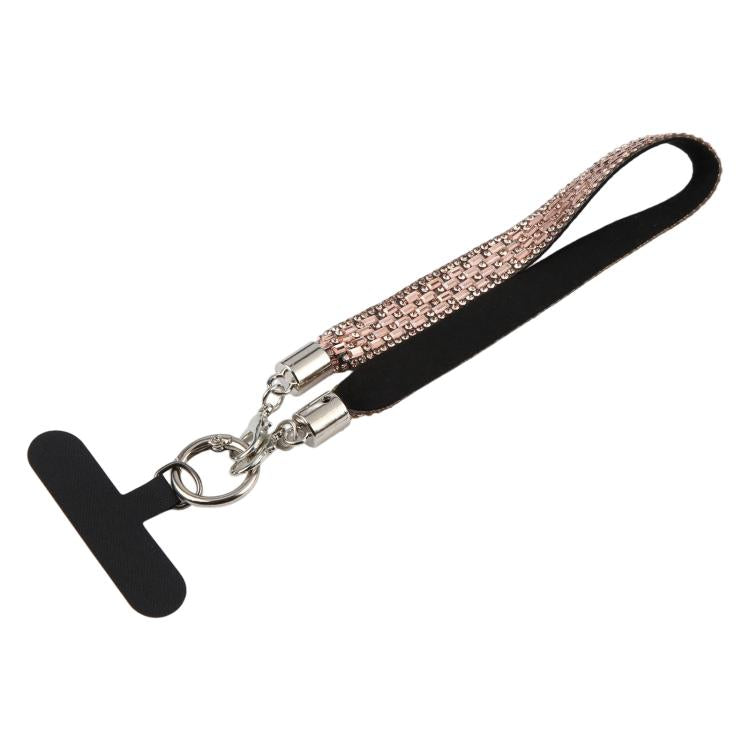 Sparkling Rhinestone Phone Charm Strap with Tether Pad